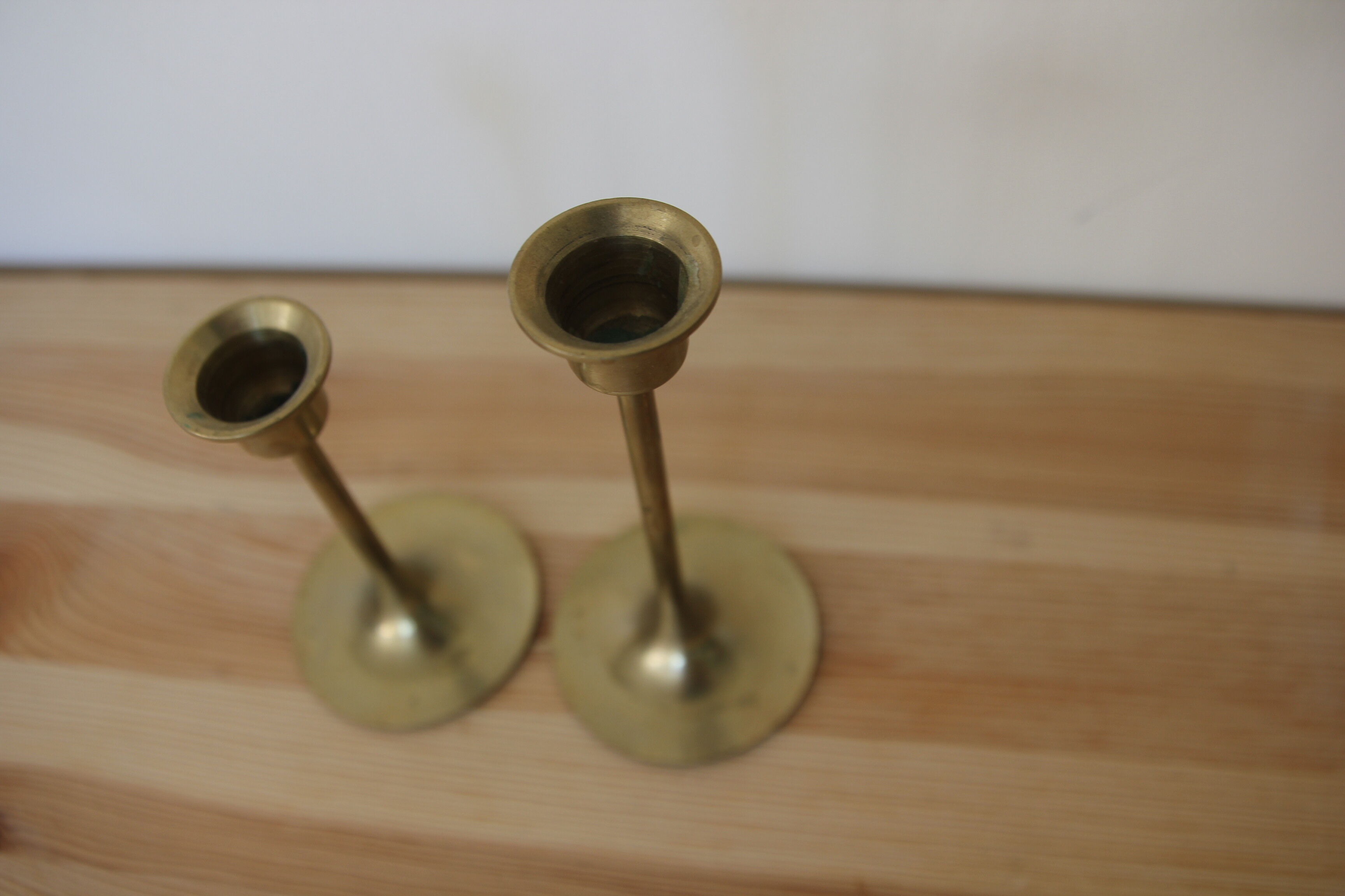 Brass candle holders