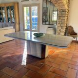 White Carrara marble table from the 70s