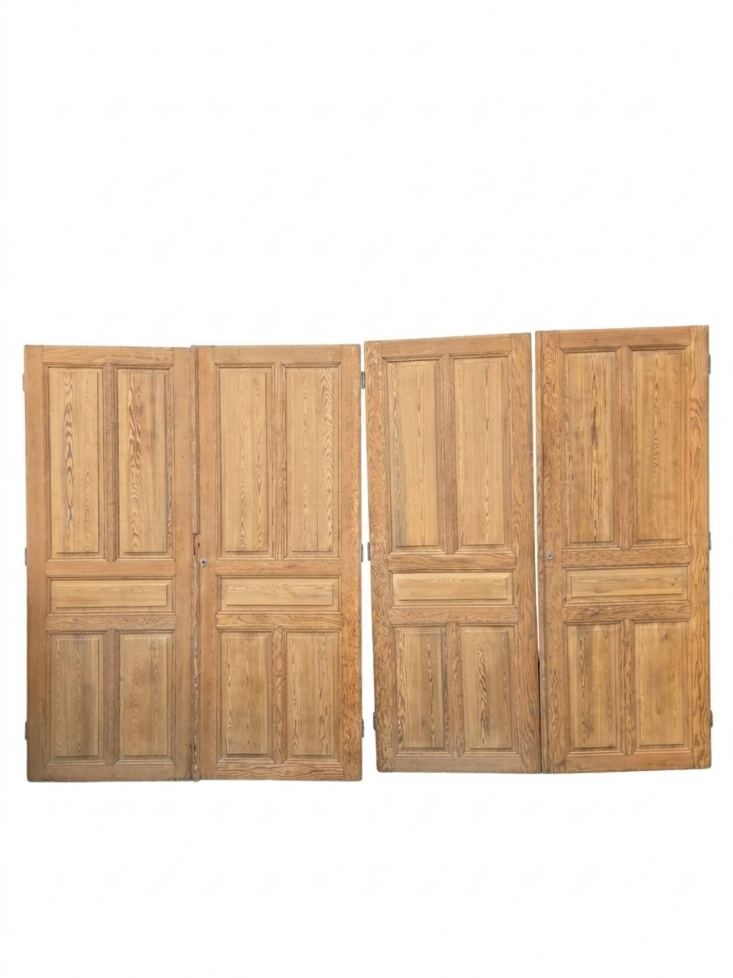 4 old cupboard doors in pitch pine