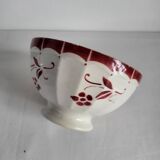 Antique faceted earthenware bowl, Digoin Badonviller