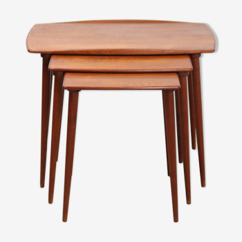 Teak Danish design side tables from Jens Quistgaard for Nissen