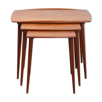 Teak Danish design side tables from Jens Quistgaard for Nissen