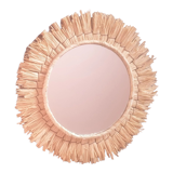 Sun mirror in raffia 34 cm