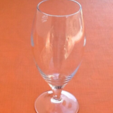 5 old beer glasses transparent glass