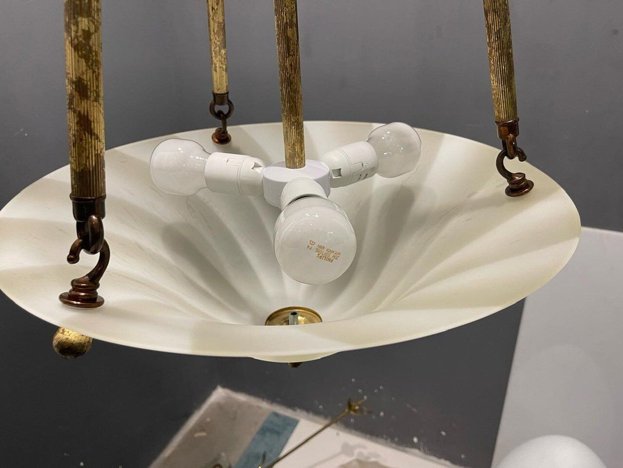 Italian Murano glass light pendants, 1980s, set of 2