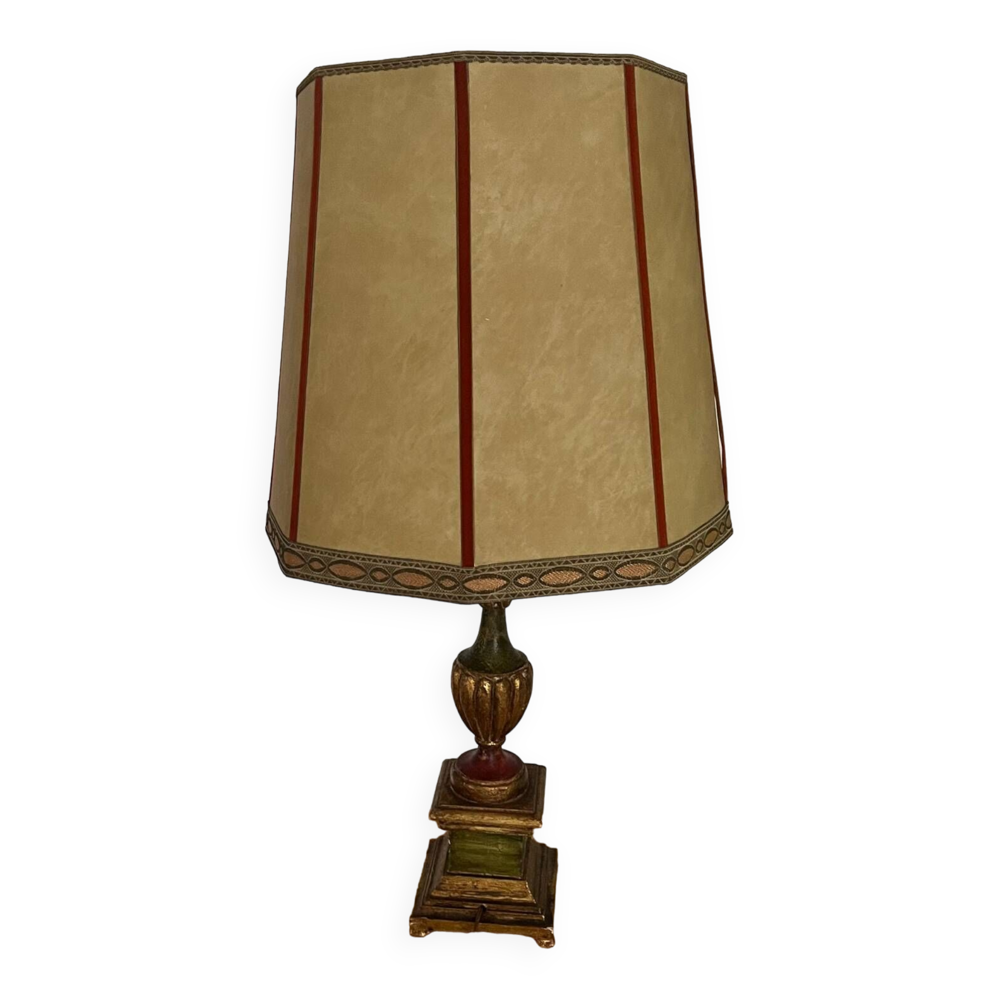 Old wooden foot lamp