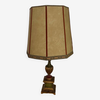 Old wooden foot lamp