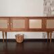 Enfilade noyer et cannage