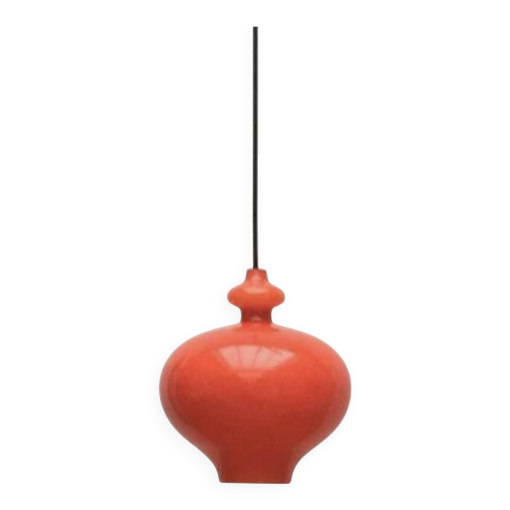 Mid-century Swedish space-age glass pendant lamp by Hans-Agne Jakobsson for Staff and Holmegaard, 1960s.