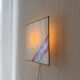 Architectural stained glass wall lamp with textured glass