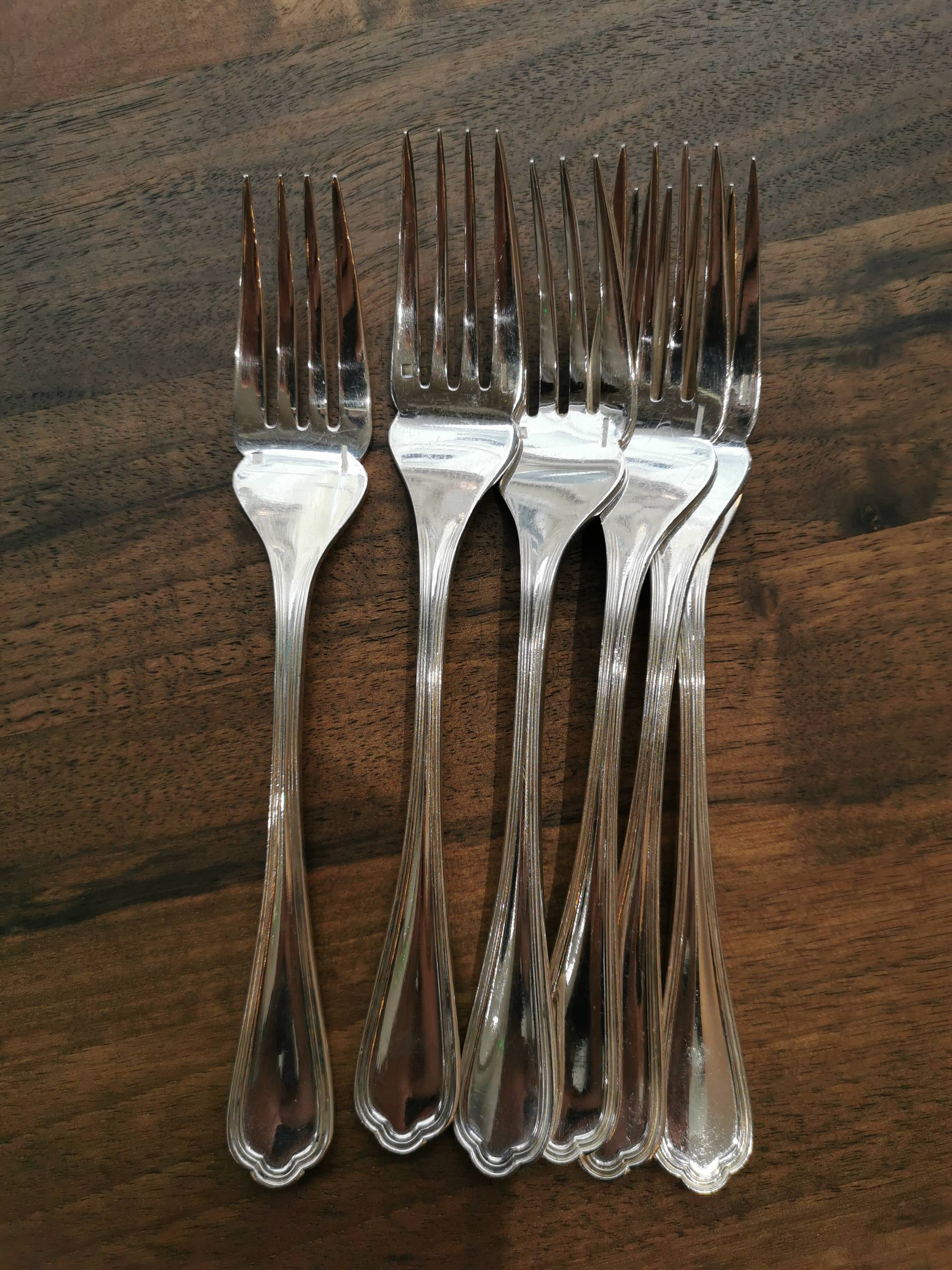 6 christofle fish forks
