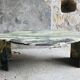 Large marble coffee table in the shape of an eye from Roche Bobois - 1970