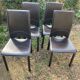 Lot de 4 chaises vintage cuir