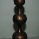 Pair of brutalist aluminum and copper candle holder