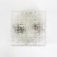 Square Flush Mount by Osvetlovaci Sklo Valasske Mezirici, 1960s