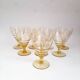 Set of 8 antique engraved wine glasses
