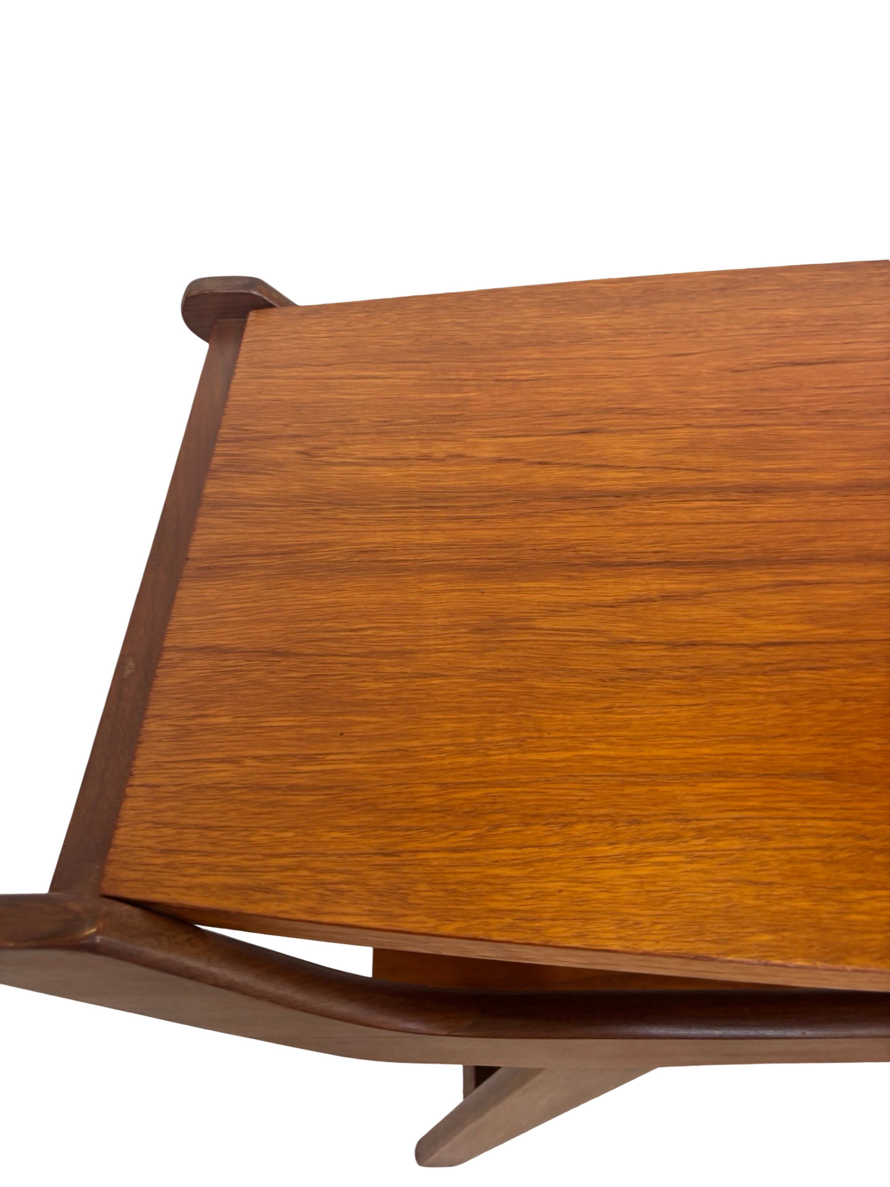 Vintage coffee table teak veneer 1960s design