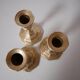 Lot de 3 bougeoirs en laiton Nijhof