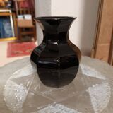 Black crystal vase