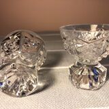 Vintage crystal shells in cut glass