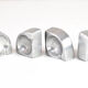 Mid Century Scandinavian Modern Handcrafted Aluminum Four Piece Ashtray, 1960