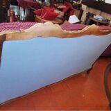 Burgundy velvet canapé bed in Louis XV Regency style.