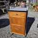 Meuble de bureau médical ETS Hordoir en chêne des années 60
