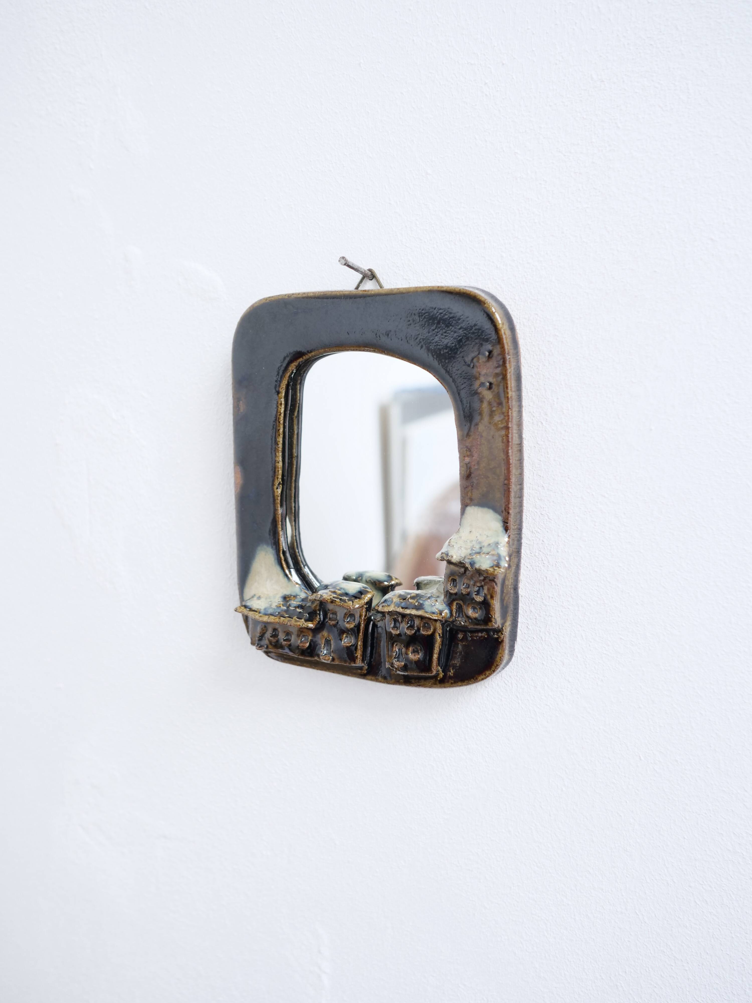 vintage ceramic mirror