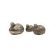 Hollywood regency silver-plate quails shaped salt and pepper, Gucci Italy,