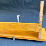 Kitchen shelf French artisanal work vintage 60s solid oak and copper