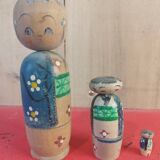 Kokeshi style of Russian dolls