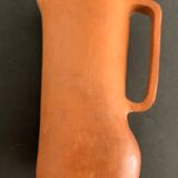 Signed terracotta pitcher or vase