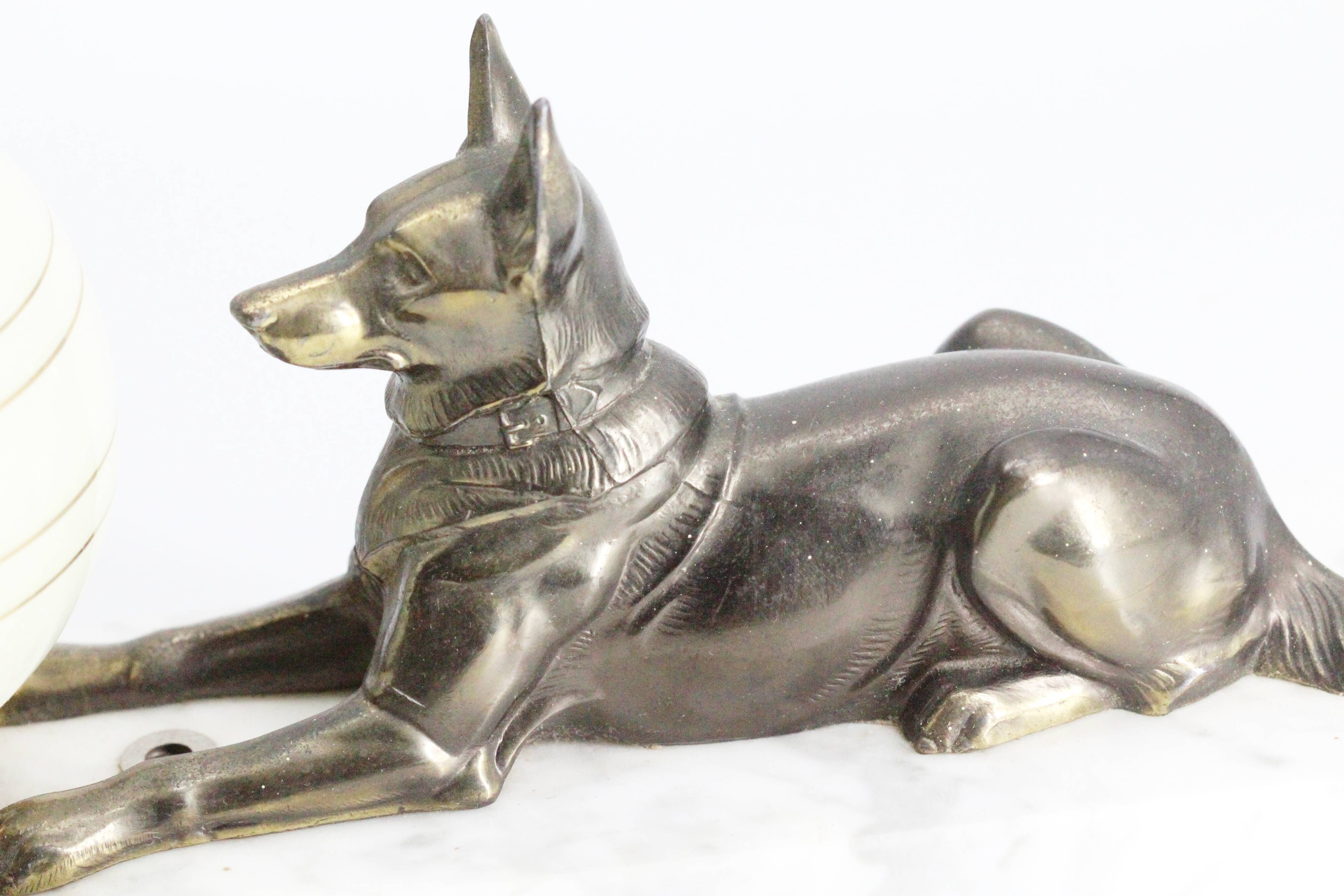 Lamp dog art deco