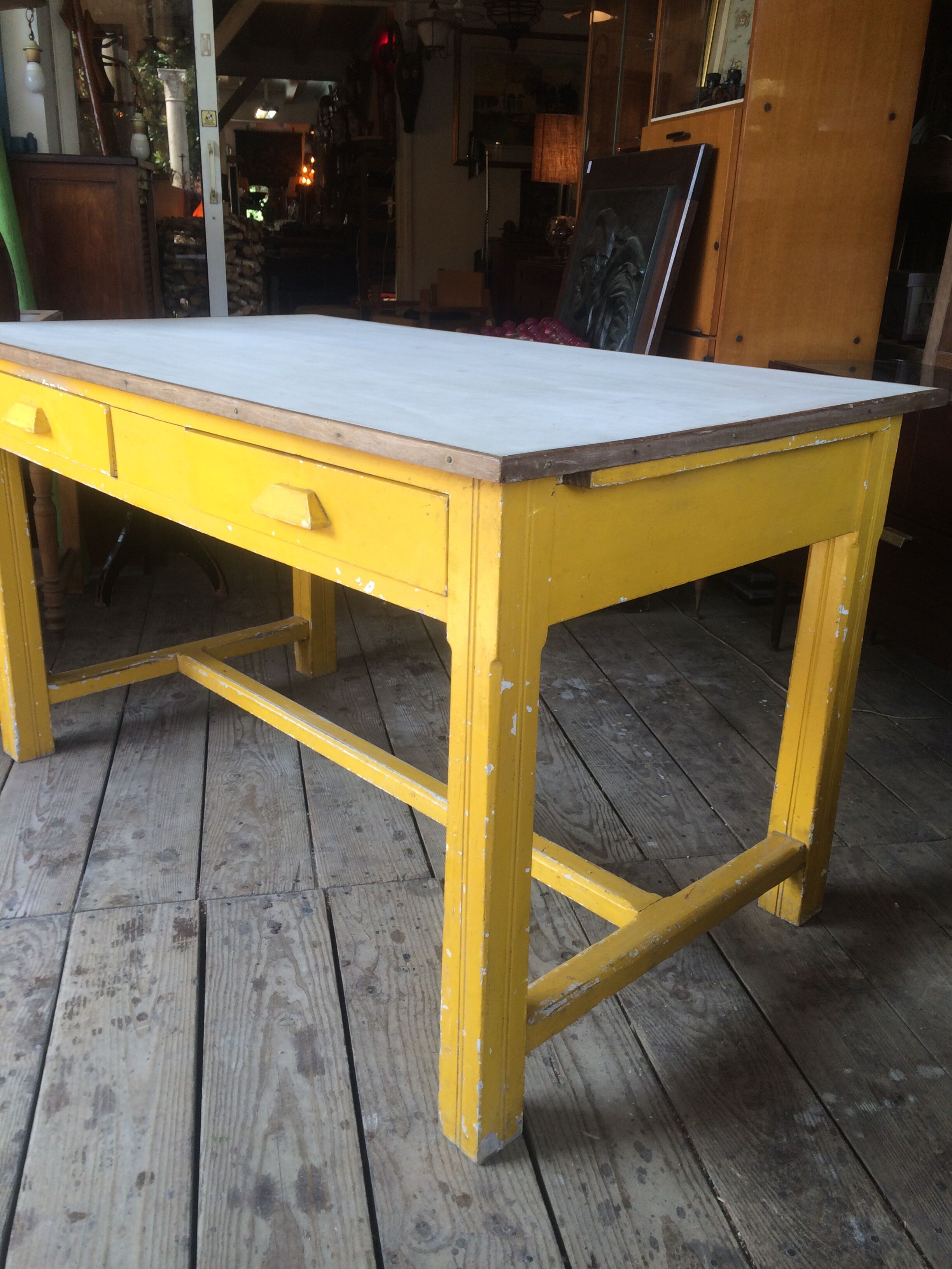 Yellow kitchen table