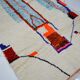 Neon Berber carpet handmade in Morocco 250 x 154 CM
