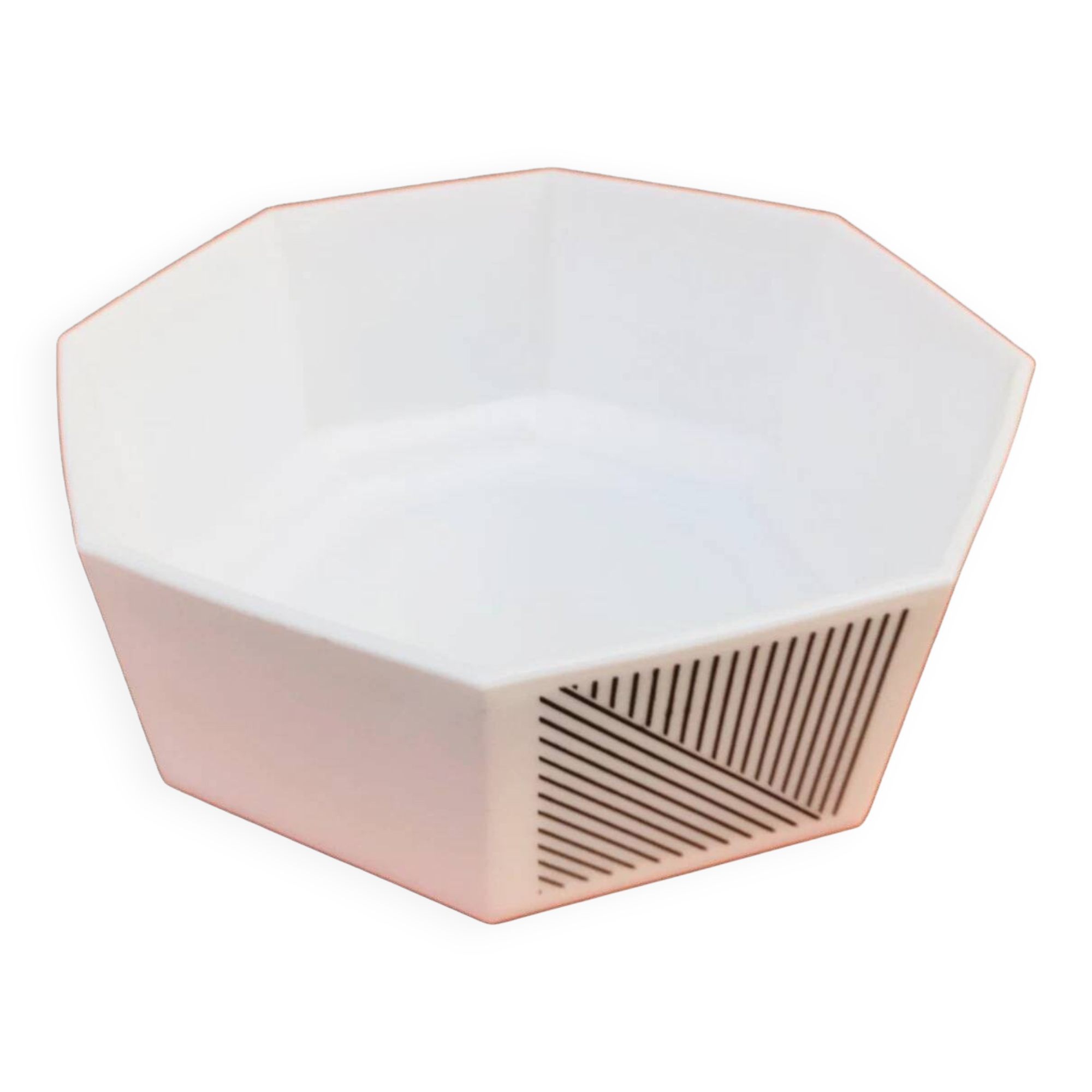 Large salad bowl. Opaline glass France.