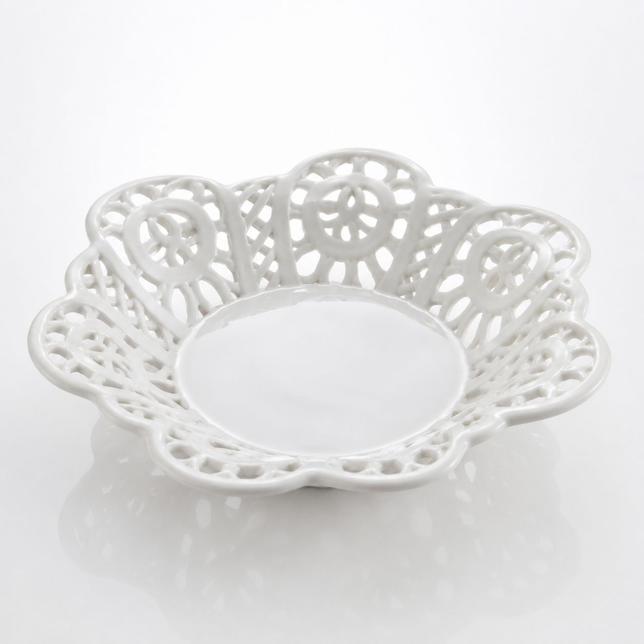Vintage cup in openwork porcelain lace