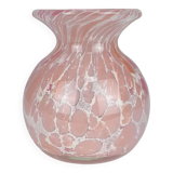 La Rochère pink blown glass vase, vintage