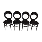 Suite of 4 Baumann chairs, model "seagull"