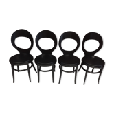 Suite of 4 Baumann chairs, model "seagull"