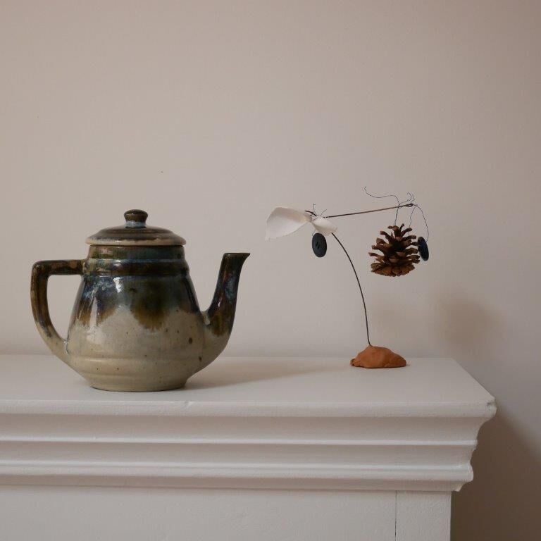 varnished sandstone teapot