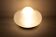 Opaline Murano glass mushroom table lamp, Italy 1970s