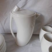 Service café faience blanche