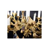 Chandelier in gilded bronze and crystal, 19 century
