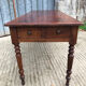 Antique farmhouse table in solid cherry wood with 4 drawers