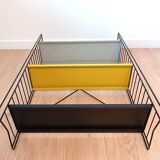 Mid century free standing rack with metal shelves by A. Dekker for Tomado