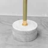 Freestanding coat rack in metal and marble base 1970s vintage modernism