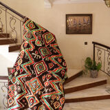 Boucherouite, 260 x 130 authentic hand made wool rug