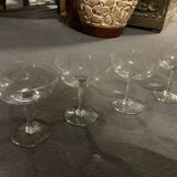 6 crystal champagne glasses