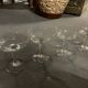 6 crystal champagne glasses